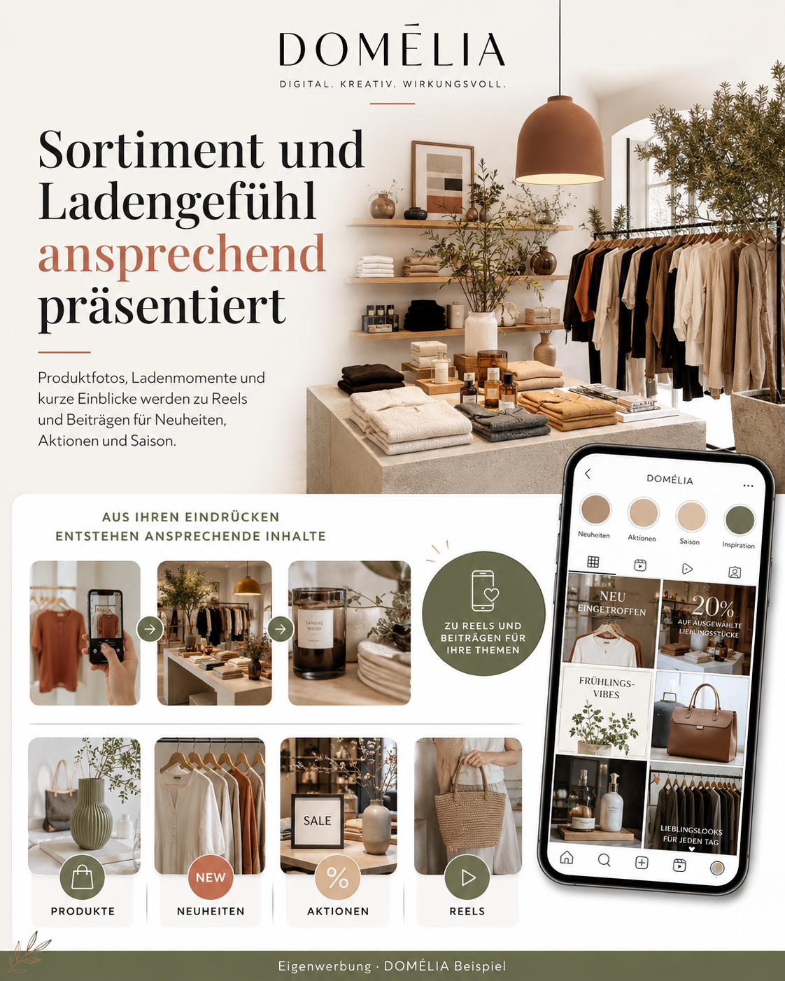 Produkte und Warenpräsentation im Einzelhandel