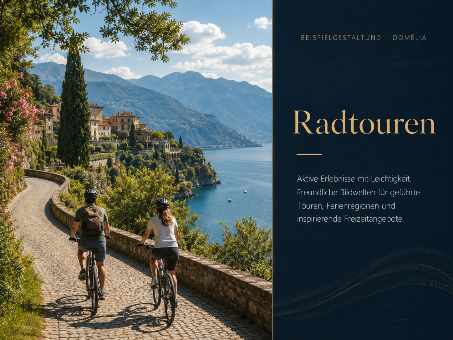 Geführte Radtour in einer sonnigen Ferienregion