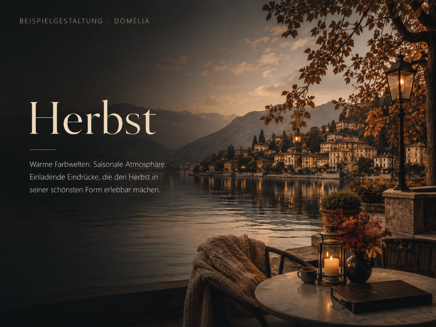 Herbstliche Atmosphäre an einem Seeufer